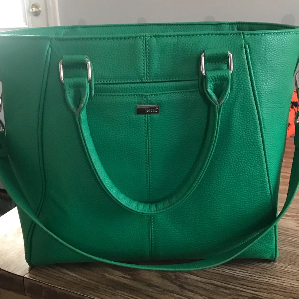 Thirty One Jewel Kelly Green Shoulder Tote